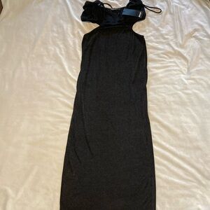 NWT Nasty Gal Halter Neck Cut Out Midi Dress